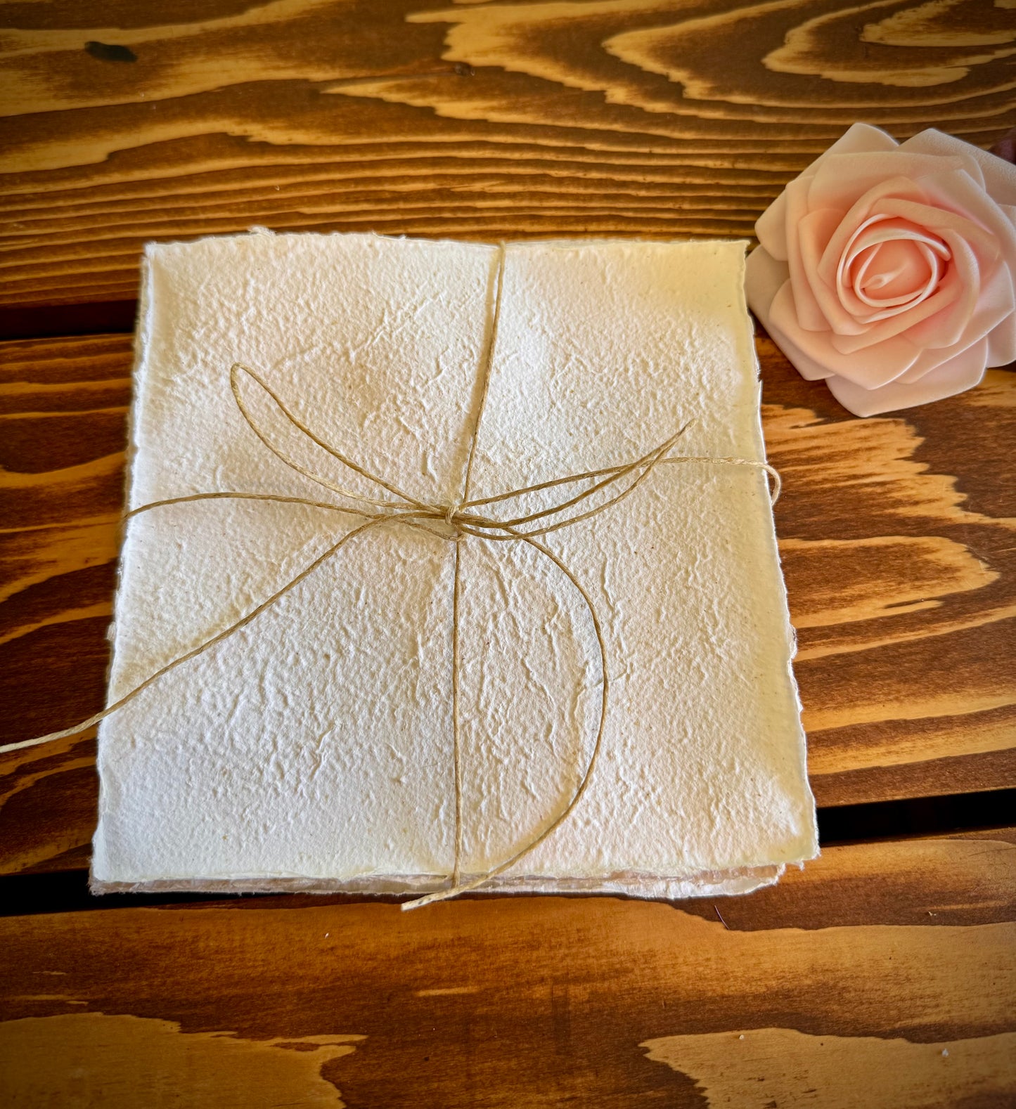 Assorted Handmade Botanical Paper Squares - Set of 6