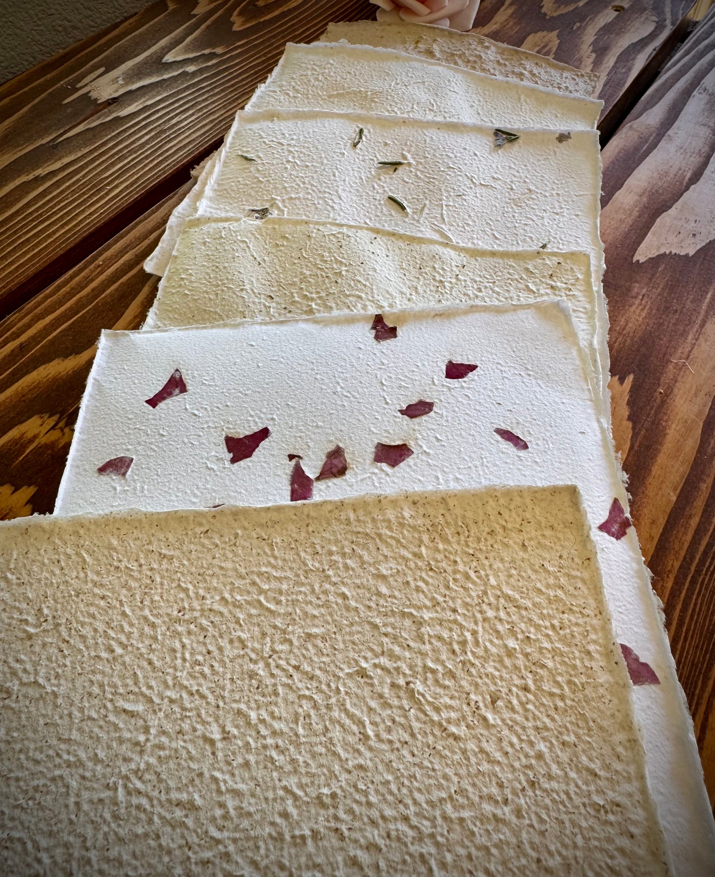 Assorted Handmade Botanical Paper Squares - Set of 6