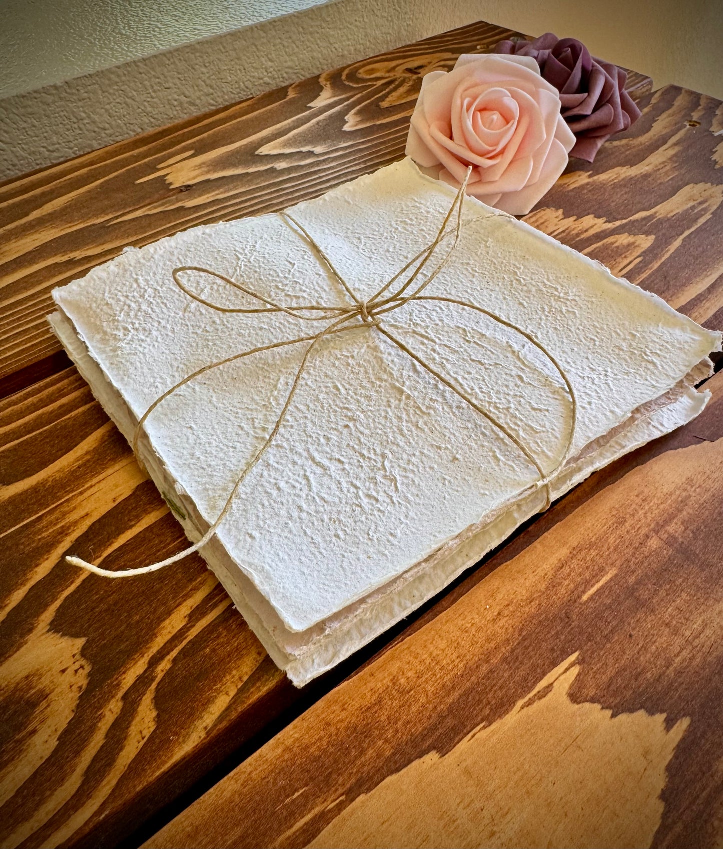 Assorted Handmade Botanical Paper Squares - Set of 6