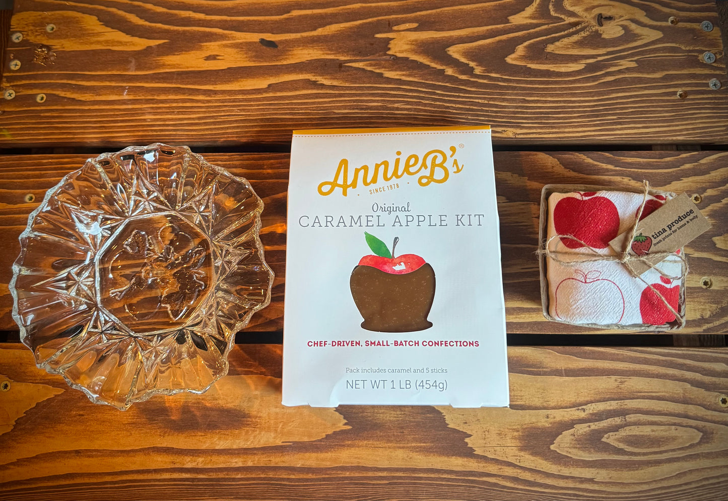 After the Dishes are Done Mini Vine Gift Box - Caramel Apple kit & Vintage Dish