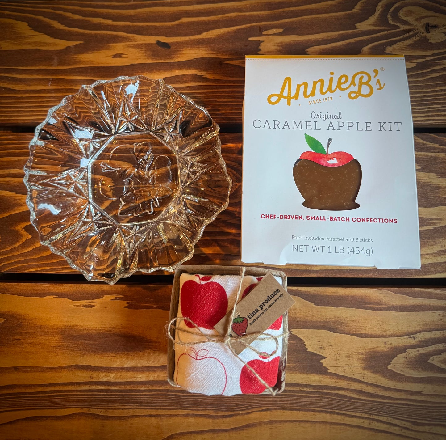 After the Dishes are Done Mini Vine Gift Box - Caramel Apple kit & Vintage Dish