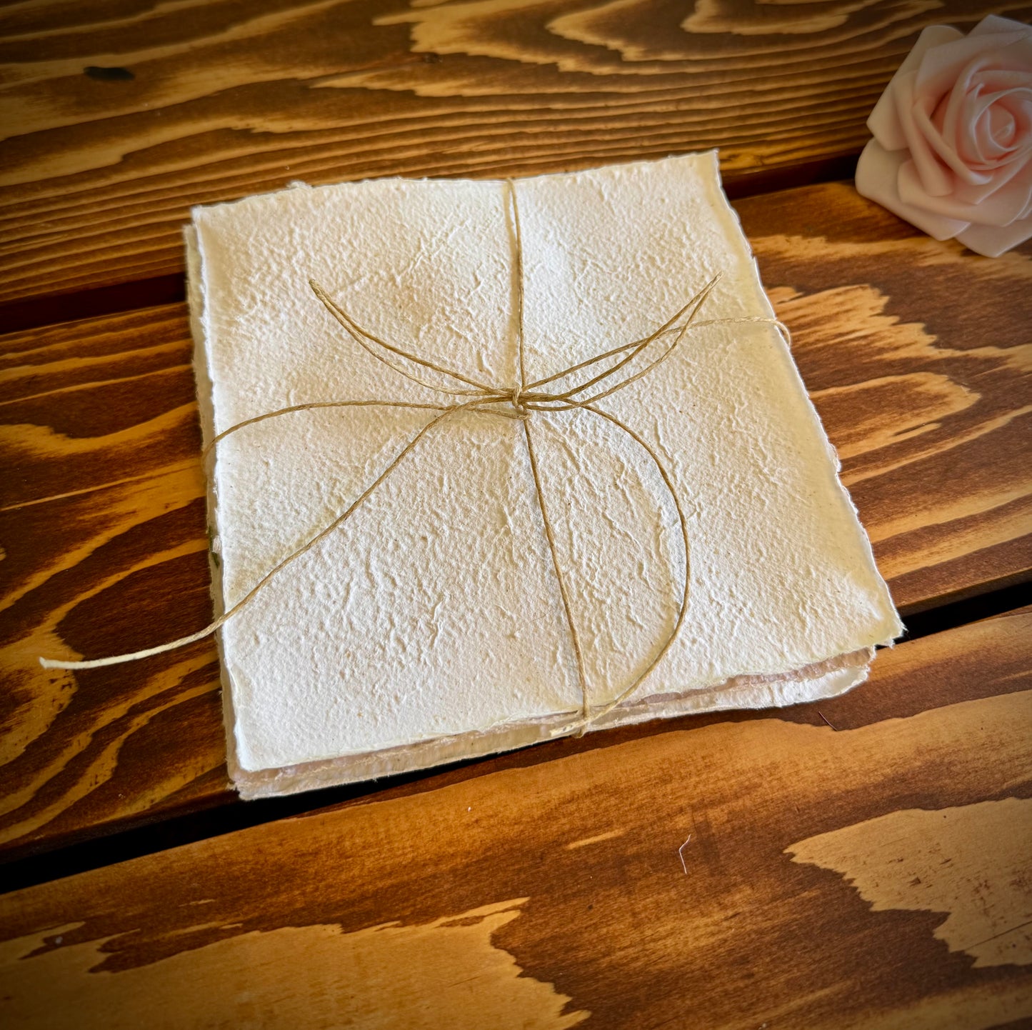 Assorted Handmade Botanical Paper Squares - Set of 6