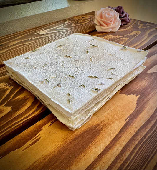 Assorted Handmade Botanical Paper Squares - Set of 6